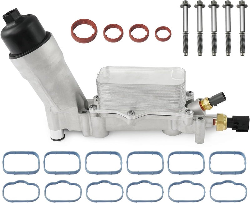 ZARDETO 926-959 Upgrade Aluminum Engine Oil Filter Housing Oil Cooler Kit for 2017-2018 Dodge Challenger Charger Journey Caravan Durango Jeep Wrangler Grand Cherokee Chrysler 200 300 Ram ProMaster 3.6 926-876 - Image 1
